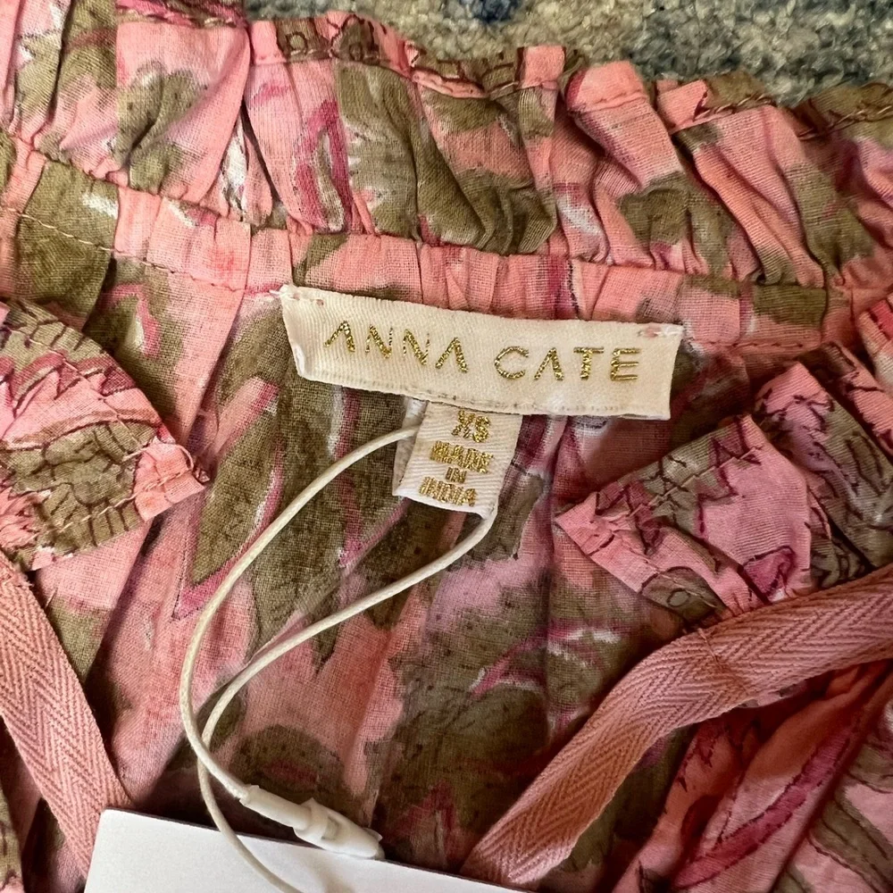 NWT Long Sleeve Anna Cate Isabella Dress, Baby Pink Floral - Picture 5 of 7